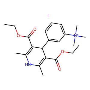 Ammonium, (m-(1,4-dihydro-3,5-diethoxycarbonyl-2,6-dimethyl-4-pyridyl)phenyl)trimethyl-, iodide structure