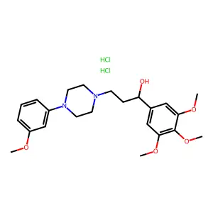 3-[4-(3-methoxyphenyl)piperazin-1-yl]-1-(3,4,5-trimethoxyphenyl)propan-1-oldihydrochloride structure