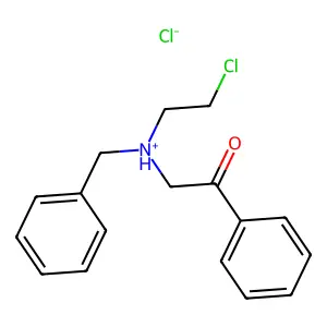 BENZYLAMINE, N-BENZOYLMETHYL-N-(2-CHLOROETHYL)-, HYDROCHLORIDE structure