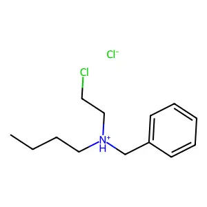BENZYLAMINE, N-BUTYL-N-(2-CHLOROETHYL)-, HYDROCHLORIDE structure