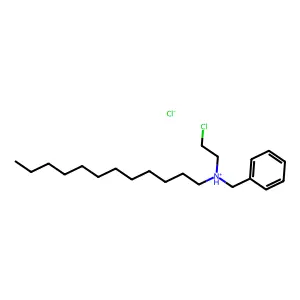 BENZYLAMINE, N-(2-CHLOROETHYL)-N-DODECYL-, HYDROCHLORIDE structure