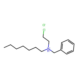 BENZYLAMINE, N-(2-CHLOROETHYL)-N-HEPTYL-, HYDROCHLORIDE structure