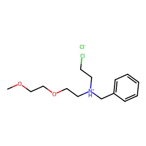 BENZYLAMINE, N-(2-CHLOROETHYL)-N-(2-(2-METHOXYETHOXY)ETHYL)-, HYDROCHLORIDE structure