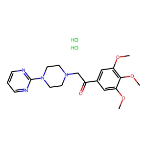 Acetophenone, 2-(4-(2-pyrimidyl)piperazinyl)-3',4',5'-trimethoxy-, dihydrochloride structure