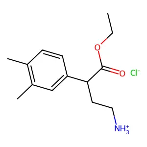 [3-(3,4-dimethylphenyl)-4-ethoxy-4-oxobutyl]azanium chloride structure