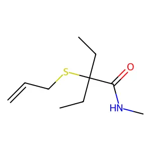 BUTYRAMIDE, 2-ALLYLTHIO-2-ETHYL-N-METHYL- structure