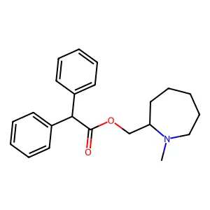 (1-methylazepan-2-yl)methyl 2,2-diphenylacetate structure