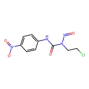1-(2-chloroethyl)-3-(4-nitrophenyl)-1-nitrosourea structure