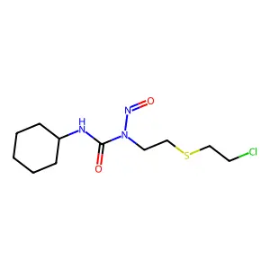 1-[2-(2-chloroethylsulfanyl)ethyl]-3-cyclohexyl-1-nitrosourea structure