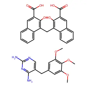 Trimethoprim pamoate structure