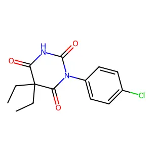 BARBITURIC ACID, 1-(p-CHLOROPHENYL)-5,5-DIETHYL- structure