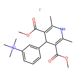 Ammonium, (m-(1,4-dihydro-3,5-dimethoxycarbonyl-2,6-dimethyl-4-pyridyl)phenyl)trimethyl-, iodide structure