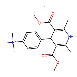 Ammonium, (p-(1,4-dihydro-3,5-dimethoxycarbonyl-2,6-dimethyl-4-pyridyl)phenyl)trimethyl-, iodide structure