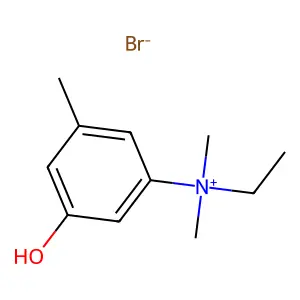 Dimethylethyl(5-hydroxy-m-tolyl)ammonium bromide structure
