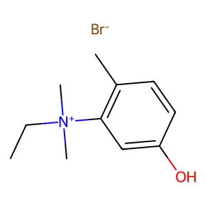 Dimethylethyl(5-hydroxy-o-tolyl)ammonium bromide structure