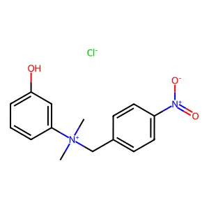 Dimethyl(3-hydroxyphenyl)(p-nitrobenzyl)ammonium chloride structure