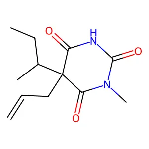 5-butan-2-yl-1-methyl-5-prop-2-enyl-1,3-diazinane-2,4,6-trione structure