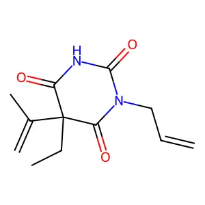 BARBITURIC ACID, 1-ALLYL-5-ETHYL-5-ISOPROPENYL- structure