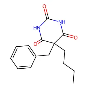 Benzylbutylbarbiturate structure
