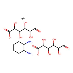 1,2-Diaminocyclohexane platinum bis(glucuronate) structure