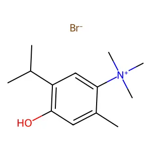 (4-hydroxy-2-methyl-5-propan-2-ylphenyl)-trimethylazanium bromide structure