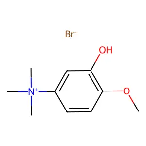 (3-hydroxy-4-methoxyphenyl)-trimethylazanium bromide structure