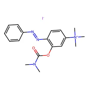 (3-Hydroxy-4-(phenylazo)phenyl)trimethylammonium iodide dimethylcarbamate (ester) structure