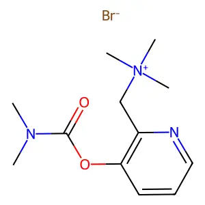 [3-(dimethylcarbamoyloxy)-2-pyridinyl]methyl-trimethylazanium bromide structure
