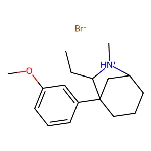7-Ethyl-1-(m-methoxyphenyl)-6-methyl-6-azabicyclo(3.2.1)octane hydrobromide structure