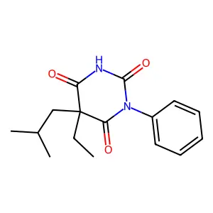 BARBITURIC ACID, 5-ETHYL-5-ISOBUTYL-1-PHENYL- structure