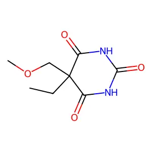 5-ethyl-5-(methoxymethyl)-1,3-diazinane-2,4,6-trione structure