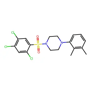 1-(2,3-dimethylphenyl)-4-(2,4,5-trichlorobenzenesulfonyl)piperazine structure