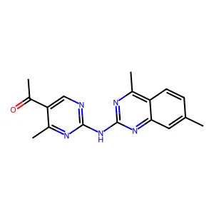 1-[2-(4,7-Dimethyl-quinazolin-2-ylamino)-4-methyl-pyrimidin-5-yl]-ethanone structure