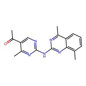 1-[2-(4,8-Dimethyl-quinazolin-2-ylamino)-4-methyl-pyrimidin-5-yl]-ethanone structure