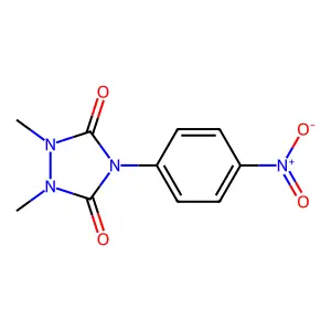 1,2-dimethyl-4-(4-nitrophenyl)-1,2,4-triazolidine-3,5-dione structure