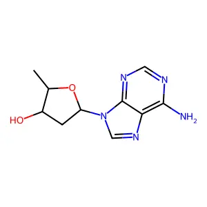 2',5'-Dideoxyadenosine structure