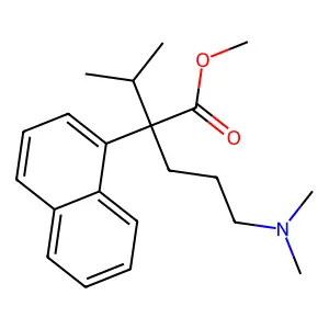 methyl 5-(dimethylamino)-2-naphthalen-1-yl-2-propan-2-ylpentanoate structure