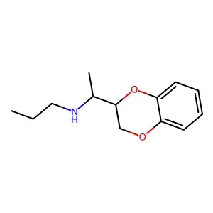 2-(1-Propylaminoethyl)-1,4-benzodioxane structure