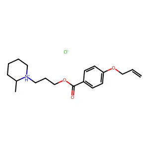 p-Allyloxybenzoic acid 3-(2-methylpiperidino)propyl ester hydrochloride structure