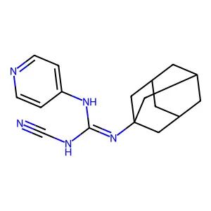 Guanidine, 1-adamantyl-2-cyano-3-(4-pyridyl)- structure