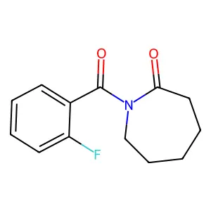 1-(2-fluorobenzoyl)azepan-2-one structure