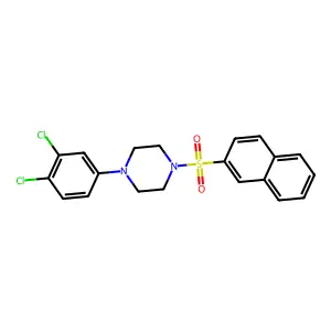 1-(3,4-dichlorophenyl)-4-naphthalen-2-ylsulfonylpiperazine structure