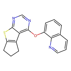 12-quinolin-8-yloxy-7-thia-9,11-diazatricyclo[6.4.0.02,6]dodeca-1(12),2(6),8,10-tetraene structure