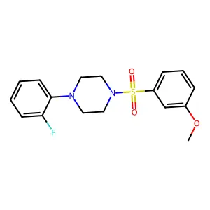 1-(2-fluorophenyl)-4-(3-methoxyphenyl)sulfonylpiperazine structure