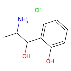 [1-hydroxy-1-(2-hydroxyphenyl)propan-2-yl]azanium chloride structure