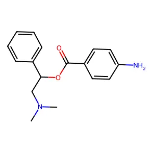 [2-(dimethylamino)-1-phenylethyl] 4-aminobenzoate structure