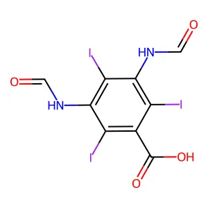 BENZOIC ACID, 3,5-BIS(FORMAMIDO)-2,4,6-TRIIODO- structure