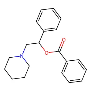 (1-phenyl-2-piperidin-1-ylethyl) benzoate structure