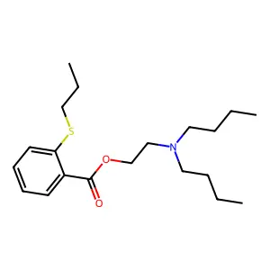 BENZOIC ACID, o-(PROPYLTHIO)-, 2-(DIBUTYLAMINO)ETHYL ESTER structure