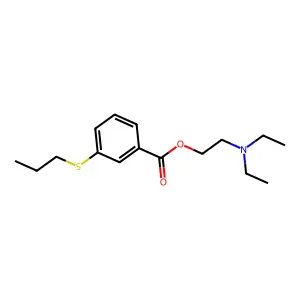 BENZOIC ACID, m-(PROPYLTHIO)-, 2-(DIETHYLAMINO)ETHYL ESTER structure